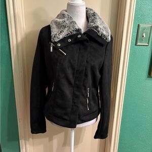 Jou Jou Jacket with Gray Faux Fur Collar
